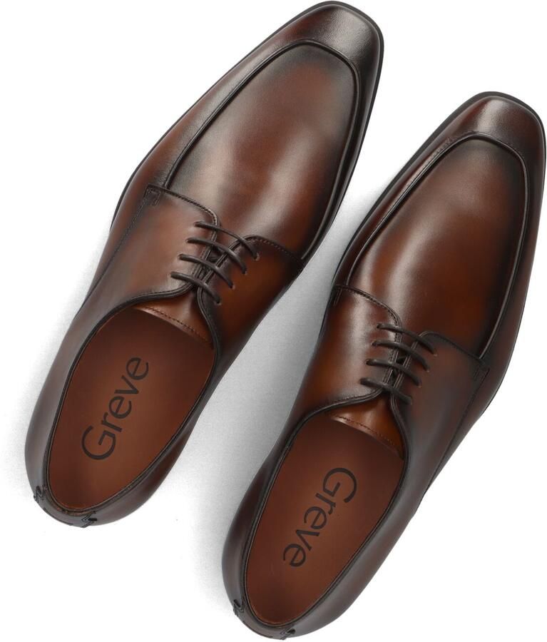 GREVE Nette Schoenen Heren Gouda 02 Maat: 44 5 Materiaal: Leer Kleur: Cognac - Foto 2