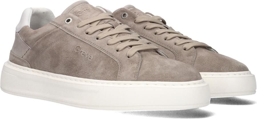 GREVE Lage Sneakers Heren Delft Suède Taupe