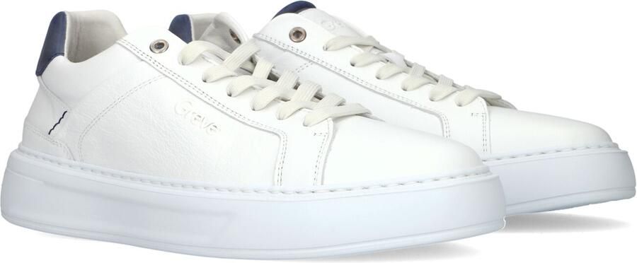 GREVE Lage Sneakers Heren Delft Leer Wit