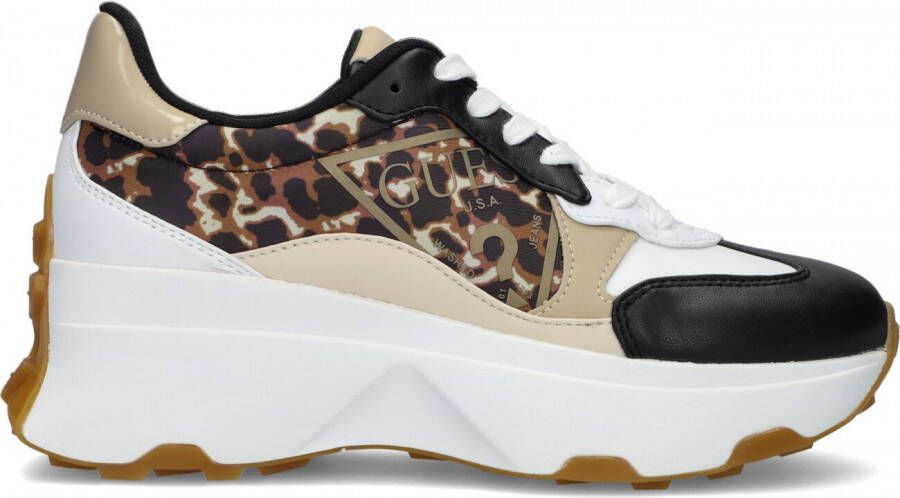 GUESS Calebb sneakers met panterprint zwart multi