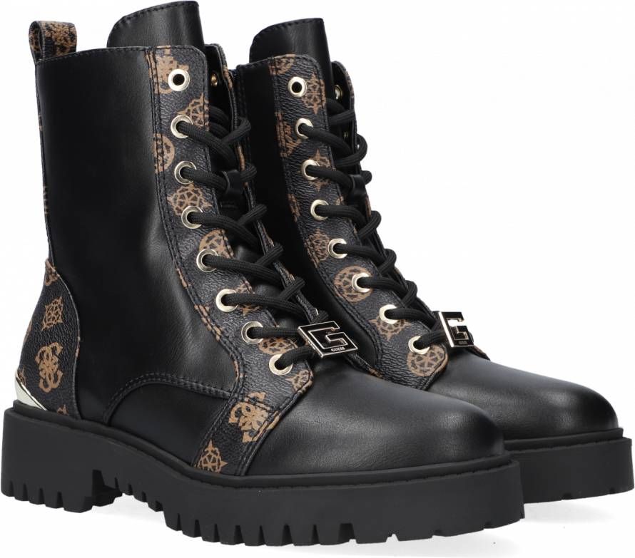 GUESS Omala Veterboots Laarzen Met Veters Dames Zwart