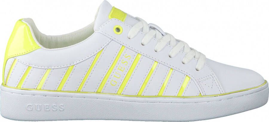 Guess Neon Yellow White Sneaker Bolier Yellow Dames