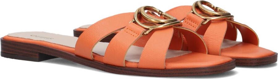 Guess Slippers van leer met labeldetail model 'SYMO'