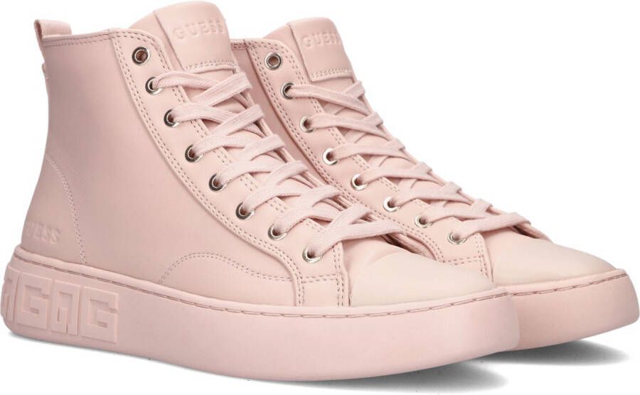 GUESS Invyte Hoge sneakers Leren Sneaker Dames Roze