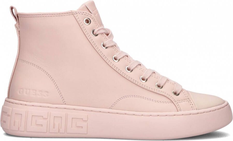 GUESS Invyte Hoge sneakers Leren Sneaker Dames Roze