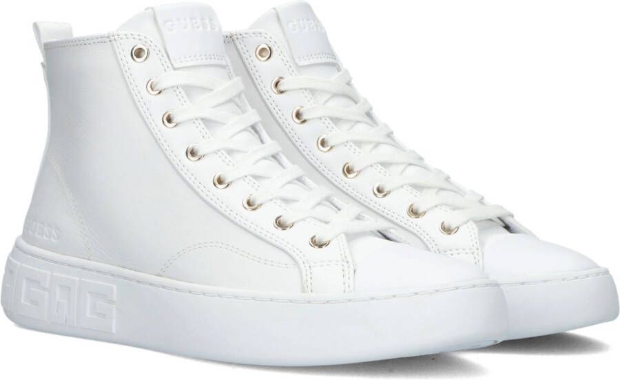 GUESS -- Invyte Hoge sneakers Leren Sneaker Dames Wit