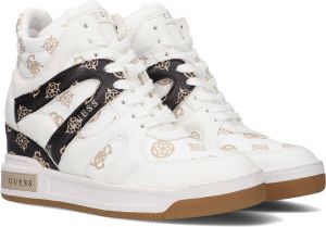 GUESS Lisa Hoge sneakers Leren Sneaker Dames Wit