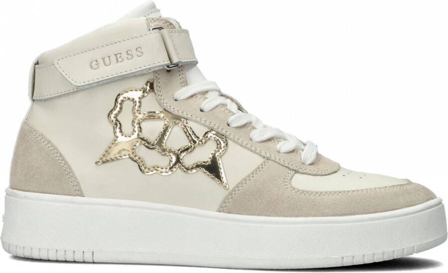 GUESS Vyves Hoge sneakers Leren Sneaker Dames Wit