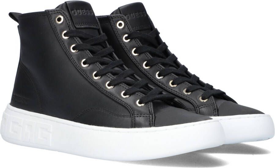 GUESS Invyte Hoge sneakers Leren Sneaker Dames Zwart