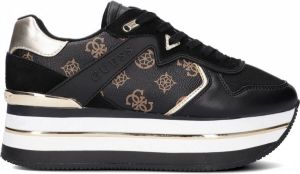 GUESS Harinna Lage sneakers Leren Sneaker Dames Zwart