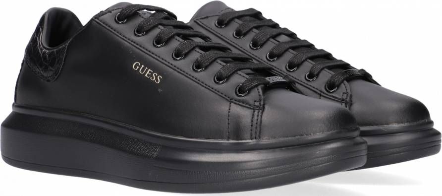 GUESS Salerno Lage sneakers Dames Zwart - Schoenen.nl