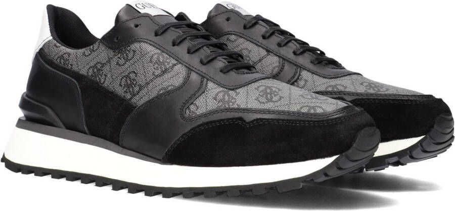 GUESS Varese Lage sneakers Leren Sneaker Heren Zwart