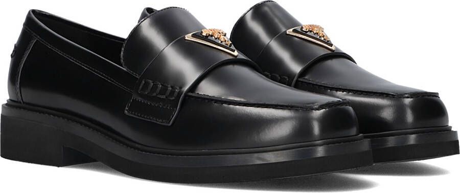 Guess Zwarte leren loafers voor vrouwen Black Dames