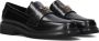 Guess Zwarte leren loafers voor vrouwen Black Dames - Thumbnail 1