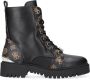 GUESS Omala Veterboots Laarzen Met Veters Dames Zwart - Thumbnail 1