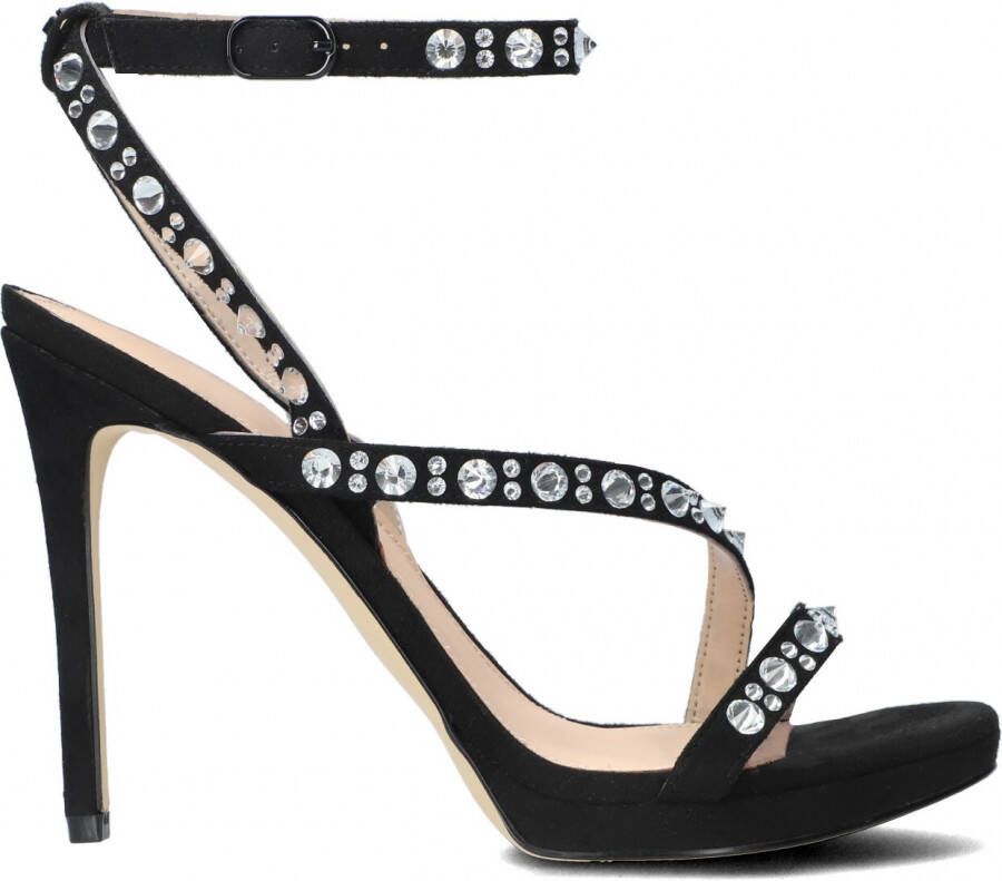 Guess Kaiha TC 105 Zwarte Suède Strass Sandalen Black Dames