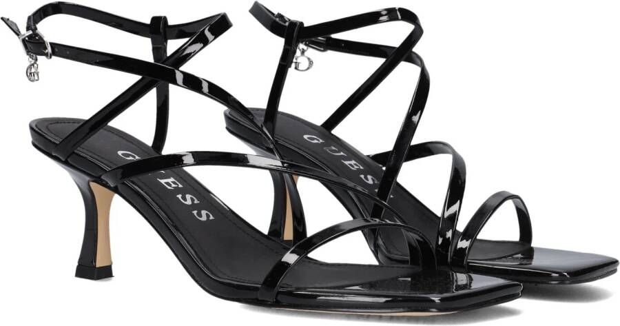 Guess Zwarte Leren Sandalen Rimilla Black Dames