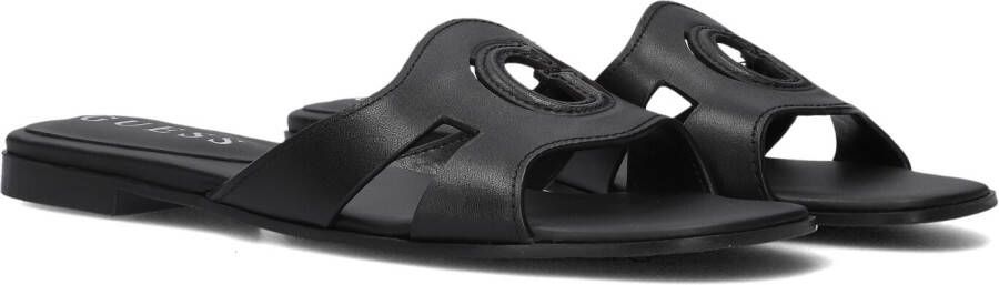 Guess Zwarte Leren Zomer Slippers Ciella Black Dames