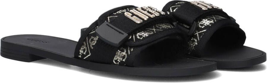 GUESS Zwarte Slippers Elyze2