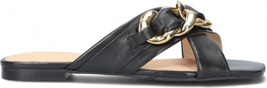 Guess Stijlvolle Leren Slipper met Vierkante Neus Black Dames