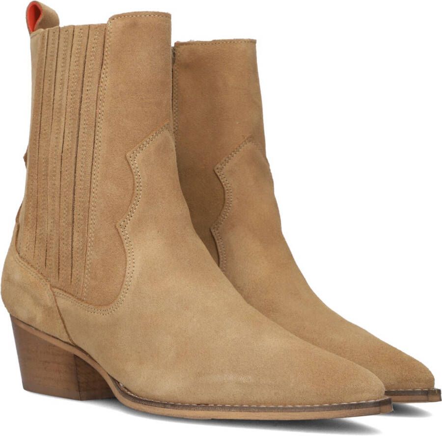 Haboob Claire Enkellaarsjes Enkelboots met rits Dames Beige