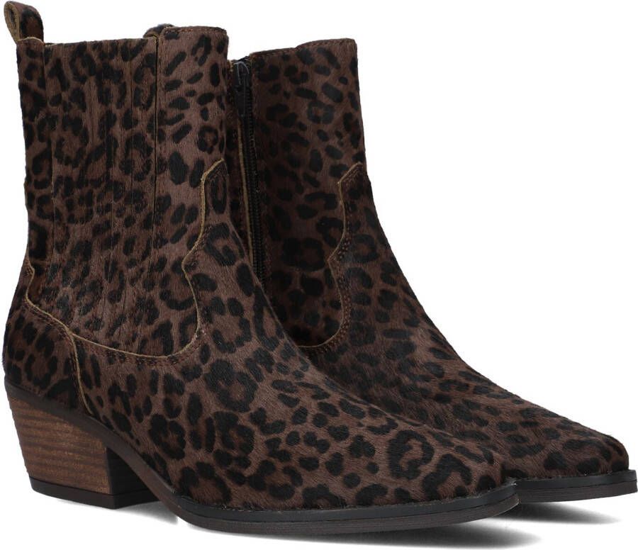 Haboob Indie Enkellaarsjes Enkelboots met rits Dames Bruin