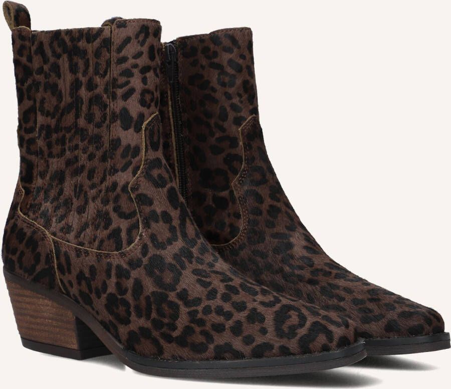 Haboob Indie Enkellaarsjes Enkelboots met rits Dames Bruin