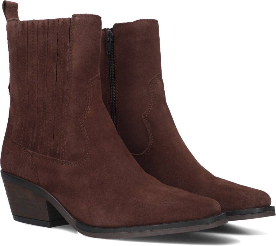 Haboob Indie Enkellaarsjes Enkelboots met rits Dames Bruin
