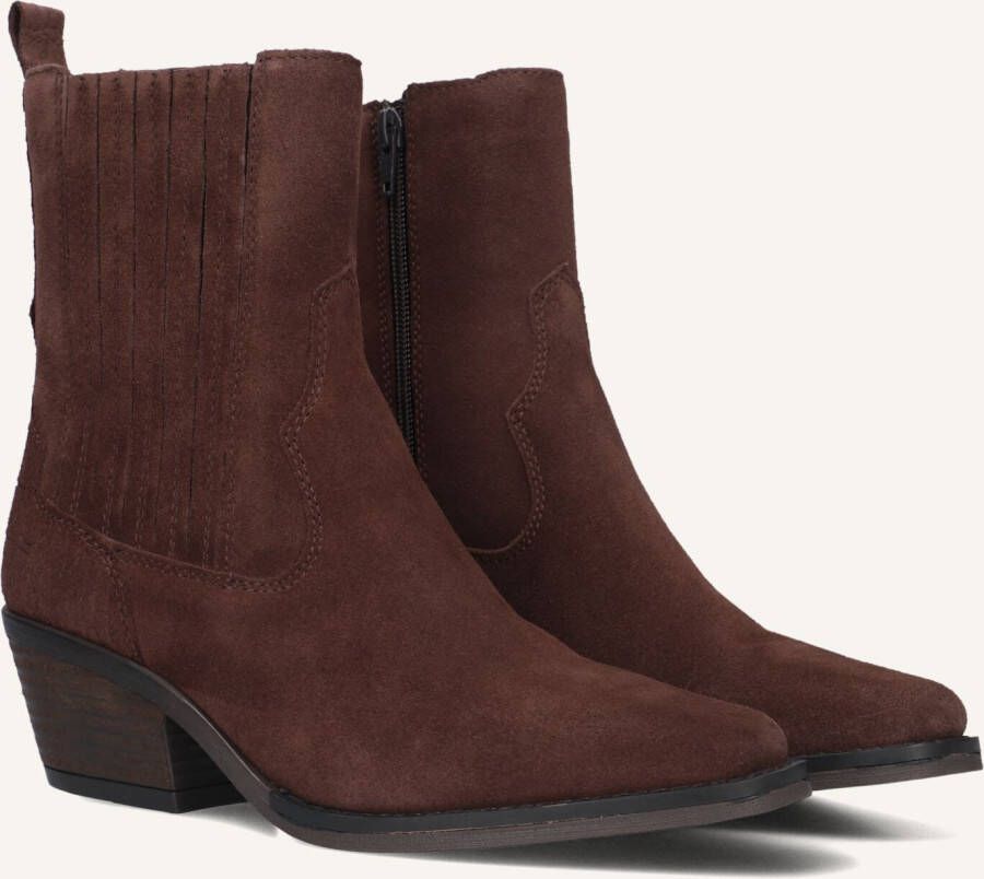 Haboob Indie Enkellaarsjes Enkelboots met rits Dames Bruin