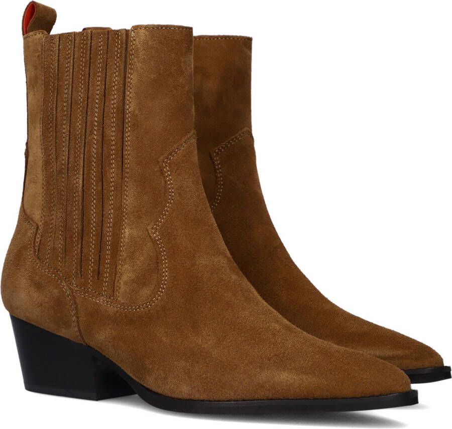 Haboob Claire Enkellaarsjes Enkelboots met rits Dames Cognac