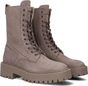 Bruin Tinten P7337 Enkellaarsjes Enkelboots met rits Dames Taupe
