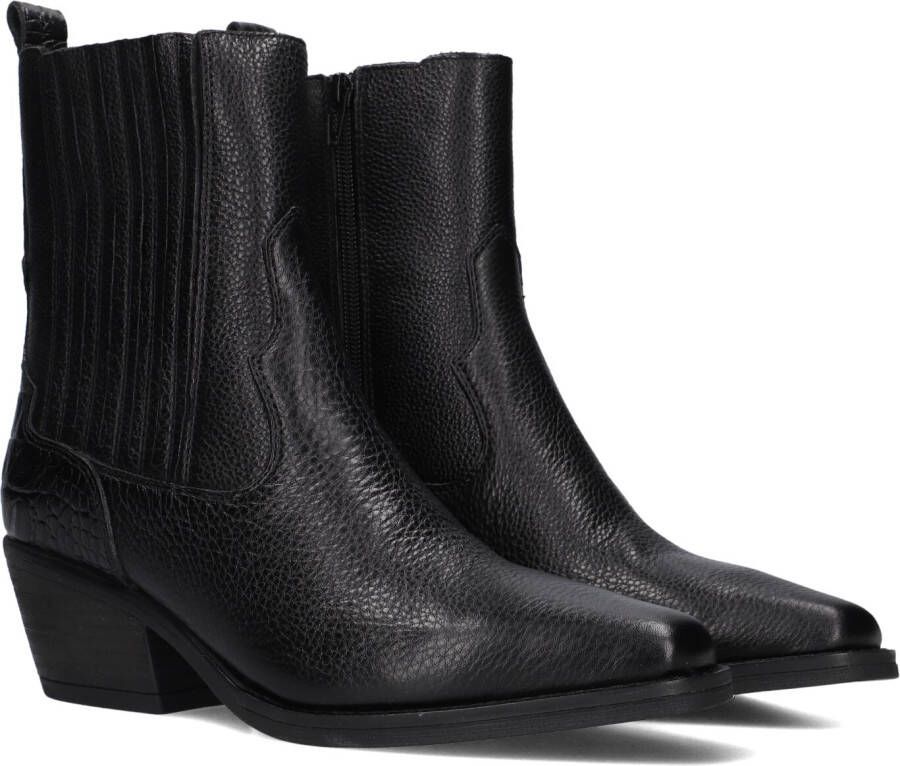 HABOOB Enkellaarsjes Dames Indie Maat: 40 Materiaal: Leer Kleur: Zwart