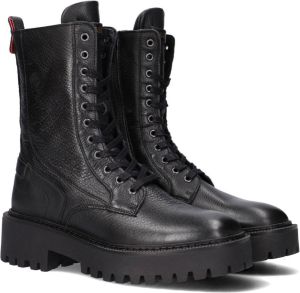 Haboob P7337 Enkellaarsjes Enkelboots met rits Dames Zwart