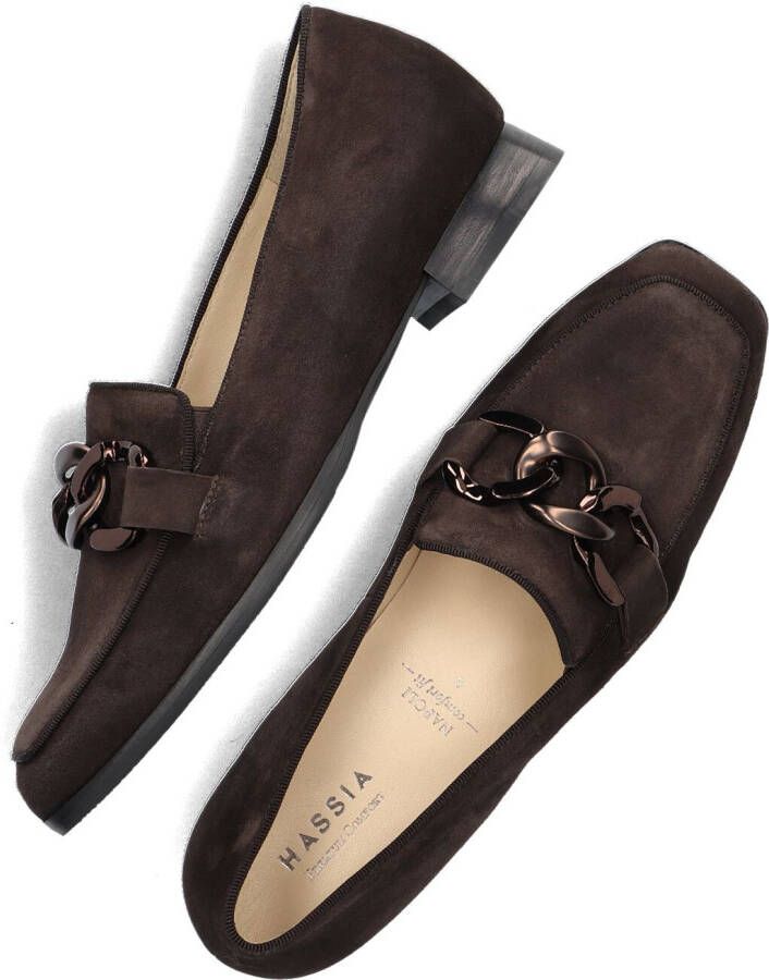 HASSIA Loafers Dames Napoli Maat: 41 5 Materiaal: Suède Kleur: Bruin