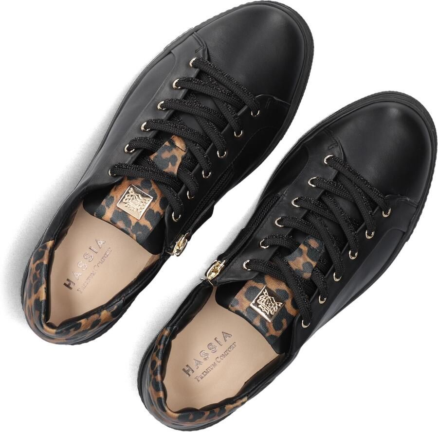 HASSIA Lage Sneakers Dames Asti Leer Zwart - Foto 2
