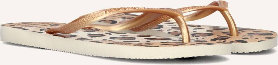 HAVAIANAS Teenslippers Dames Slim Animals Maat: 39 40 Materiaal: Rubber Kleur: Beige
