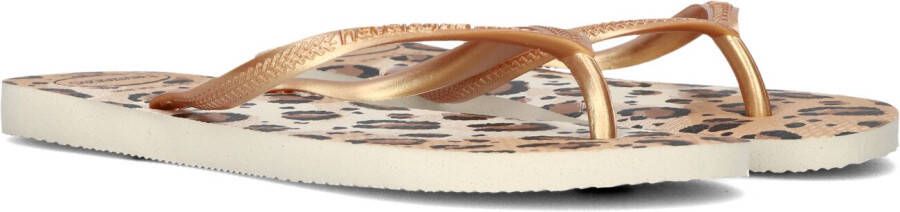 HAVAIANAS Teenslippers Dames Slim Animals Maat: 39 40 Materiaal: Rubber Kleur: Beige