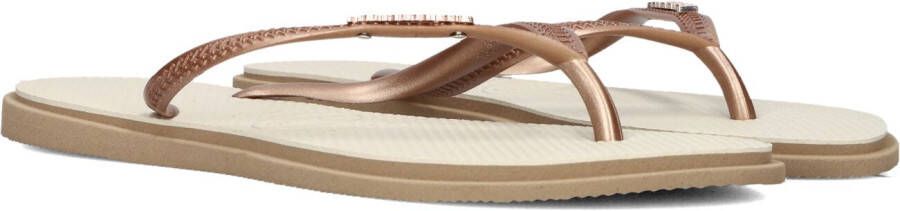 HAVAIANAS Teenslippers Dames Slim Point Maat: 39 40 Materiaal: Rubber Kleur: Beige