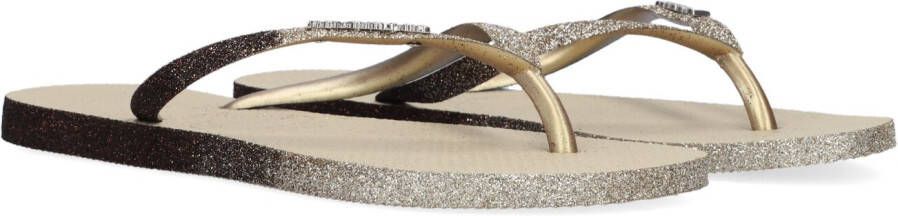 HAVAIANAS Teenslippers Dames Slim Sparkle Ii Maat: 41 Materiaal: Rubber Kleur: Beige