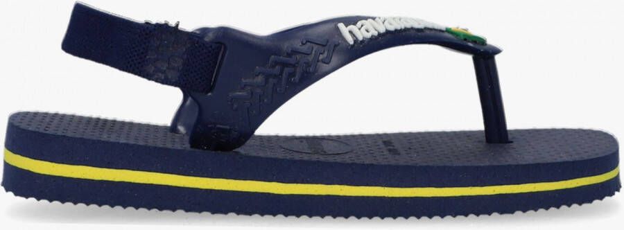 Havaianas Baby Brasil Logo II teenslippers met hielbandje blauw Meisjes Rubber 24
