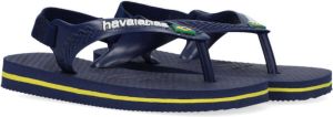 Havaianas Baby Brasil Logo II Slippers Navy Blue Citrus Yellow