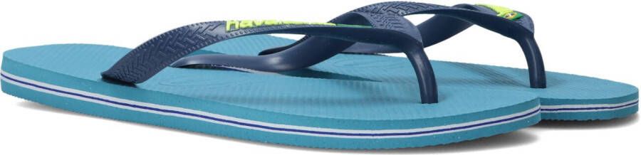 Havaianas Brasil Logo Blauw Rubber Teenslippers Unisex