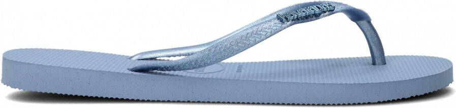 Havaianas Slim logo metallic Blauw Rubber Teenslippers Dames