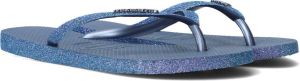 Havaianas Slim Sparkle II teenslippers met glitters donkerblauw