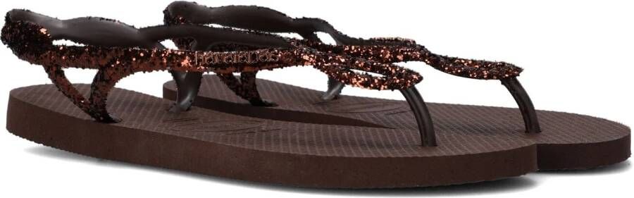 HAVAIANAS Teenslippers Dames Luna Premium Ii Maat: 37 Materiaal: Rubber Kleur: Bruin
