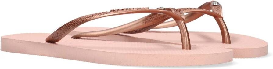 HAVAIANAS Teenslippers Dames Slim Crystal Sw Ii Maat: 41 42 Materiaal: Rubber Kleur: Brons