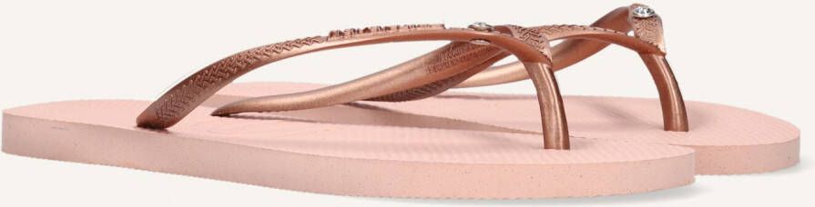 HAVAIANAS Teenslippers Dames Slim Crystal Sw Ii Maat: 29 30 Materiaal: Rubber Kleur: Brons