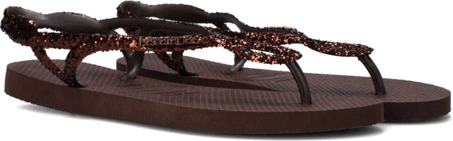 HAVAIANAS Teenslippers Dames Luna Premium Ii Maat: 39 Materiaal: Rubber Kleur: Bruin