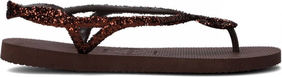 HAVAIANAS Teenslippers Dames Luna Premium Ii Maat: 41 Materiaal: Rubber Kleur: Bruin