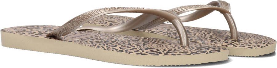 HAVAIANAS Teenslippers Dames Slim Animals Maat: 41 Materiaal: Rubber Kleur: Goud